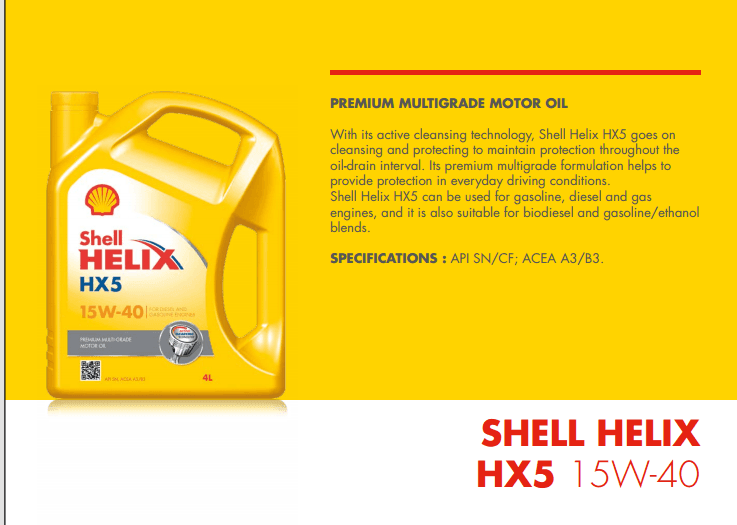 shell helix hx5